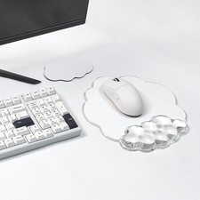 Clear Mouse Pad with Gel Wrist Support - Ergonomic Cloud Mouse Pad Office Acc... picture