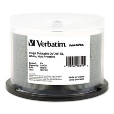 50 Pack DVD R Dual Layer 8.5GB Inkjet Printable Discs High Quality Media picture