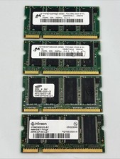 Lot of 4 DDR1 SODIMM Laptop Memory Sticks - Infineon Samsung Micron Mixed picture