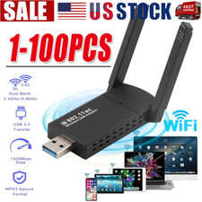 USB 3.0 Wireless WIFI Adapter 1300Mbps Long Range Dongle Dual Band Network lot picture
