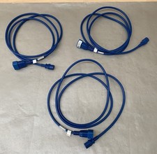 (Lot of 3) Yung Li YP-33 to YC-12 250V Blue E152635 Power Cords - 8ft ea picture