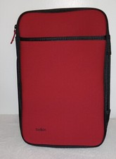 Belkin 11 inch Red Laptop Sleeve Lined w Zipper Pocket B2B081-C02 NEW in Plastic picture