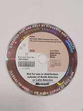 Microsoft June 2010 Applications Student Media Disc DVD | Office Pro | DISC ONLY picture