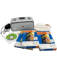 HP Photosmart A616 Digital Photo Printer USB 2.0 Compact White Bundle Paper picture