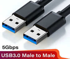 USB 3.0 A Male to A Cable Lot Data Transfer Super Speed Power Charger Metal 3FT picture