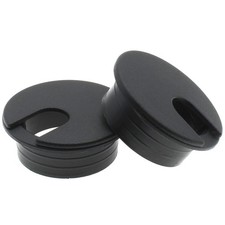 1-3/8 Inch (35 mm) U-Shaped Opening Desk Grommet 2 Pcs ABS Plastic Cable Hole... picture