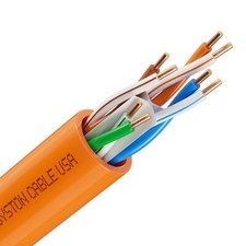 Syston Cat 6e Ethernet Bulk Cable 600MHz 23AWG CMR Copper Wire-250ft Multicolors picture