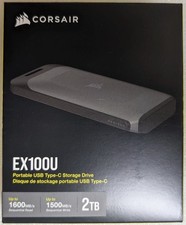 REFURBISHED CORSAIR 2TB EX100U Portable USB-C SSD CSSD-EX100U2TB/RF2 picture