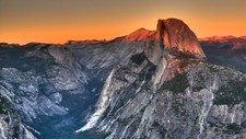 Landscape nature mountain top sunset yosemite national Custom Gaming Mat Desk picture