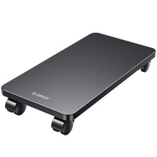 Metal Computer Tower Stand, Mobile CPU Holder, 4 Caster Wheels Computer Tower... picture