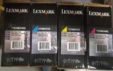 SET 4 GENUINE LEXMARK C746H1KG C748H1CG C748H1MG C748H1YG C748 OPEN BOX picture