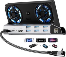 12-in-1 Steam Deck Dock Dual Fan Docking Station for Switch ROG Ally Legion USA picture