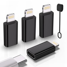 USB C Type C to Lightning Adapter （4 Pack） 1.8-2.2A 15W Fast Charging Black picture