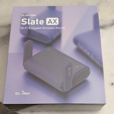 GL.iNet Slate AX GL-AXT1800 Wi-Fi 6 Gigabit Router, 3 LAN Ports, Gray picture