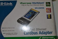 D-Link DFE-690TXD 10/100 32 bit fast ethernet cardbus adapter NOS picture