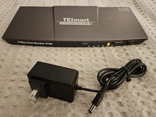 TESMART MDK0402A1U (HDMI + DP) 2-WAY DUAL MONITOR KVM with Power Adapter& Remote picture