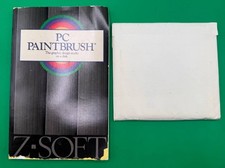 ZSoft PC Paintbrush Plus v1.68 5.25 Disk Set w/User Manual 4 Disks RE picture