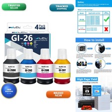 LCL GI-26 GI26 Ink Bottles Replacement Canon 26 GI26 GI-26 Ink Refill Bottles picture