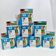 Genuine HP 28 Tri Color Ink Cartridges C8728AC Exp 2006 2007 Lot of 8 - READ picture