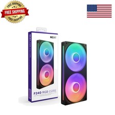F240 RGB Core - 240mm Single-Frame Fan Unit with Dual 120mm RGB - Black Elegance picture