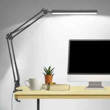 LED Desk Lamp, Eye-Caring Table Light with Clamp, 3 Color Modes & 10 Brightness picture