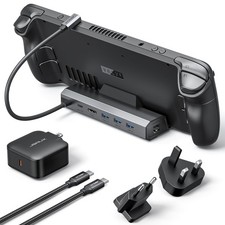 JSAUX 6-in-1 Docking Station & 65W Charger for Steam 6-IN-1 with picture