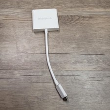 Insignia NS-PU378CHM USB-C Multiport Adapter White 1:3 Portable Hub Cable picture