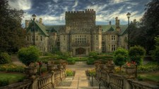 Landscape architecture castle trees canada r park clouds Custom Gaming Mat Desk picture