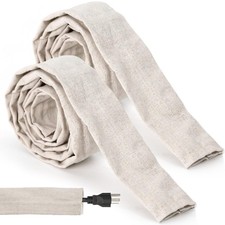 2-Pack 6FT Linen Fabric Cord Covers for Chandelier Chains & Wires picture