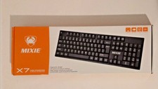 MIXIE X7 USB STANDARD WIRED ERGONOMIC KEYBOARD - BLACK picture
