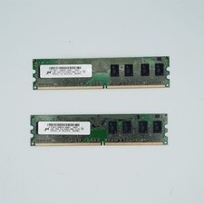 TESTED  Micron 2GB 2 x 1GB PC2-6400U DDR2 Ram 800 Memory MT16HTF25664AY-800G1 picture