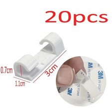 20Pcs Cable Clips Self-Adhesive Cord Management Wire Holder Organizer Clamp US picture