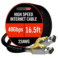 LINKUP Cat 8 Ethernet Cable | Long Internet Cord | High Speed 22AWG - 16.5ft  picture