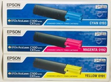 Epson 0191 0192 0193 3Pz Original Yellow/Magenta/Cyan Aculaser C1100N/CX11N picture
