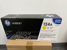 HP Q6002A Yellow Toner Cartridge 124A, Genuine, New Sealed OEM picture