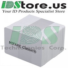200 MIFARE Classic® 1k Blank White PVC Cards, CR80, 30 Mil,GQ, Credit Card size picture