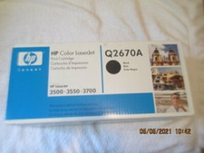 Genuine HP Q2670A Black Toner Cartridge LaserJet 3500 3550 3700 W&B Boxes BNIB picture
