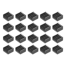 5x9x9mm Black Aluminum Heatsink Self Adhesive Pad 3D Printers 20Pcs picture