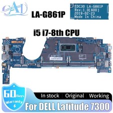 LA-G861P For DELL Latitude 7300 Laptop Motherboard 0HX8XK 0TCDGC I5 I7-8TH CPU picture