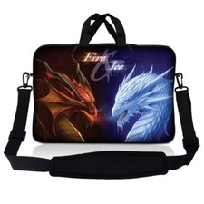 17 Inch Laptop Bag Sleeve Carry Case w/ Shoulder Strap Macbook Acer, Fire & Ice picture