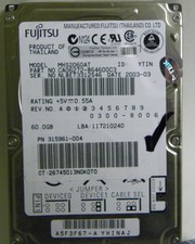 60GB Fujitsu MHS2060AT Laptop IDE Hard Drive P/N CA06272-B64600C3 picture