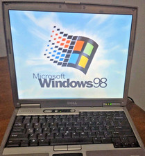 RESTORED RETRO GAMING DUAL BOOT WINDOWS 98 XP DELL LAPTOP DVD  DOS BOX ATI X300 picture