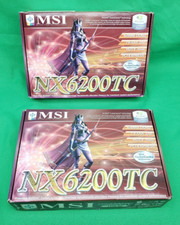 *LOT OF 2* MSI GeForce 6200 silent PCI-E x16 GC 128MB/VGA/S-Video/DVI picture