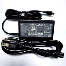 Geniune OEM 65W USB-C Type-C AC Charger HP EliteBook X360 G2 G3 G4 L65505-002 picture