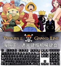 ONE PIECE RGB Mechanical Keycaps 3 Mode Connect Lateral Carving Set Customized picture