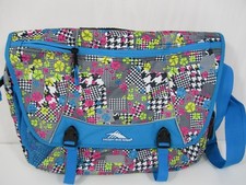 High Sierra Tank Messenger Bag Blue Floral Geometric Laptop Computer Bag picture