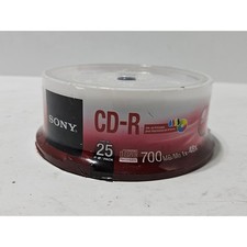 Sony CD-R Blank Media 25 Pack 700MB 80Min Inkjet Printable 48x Speed picture