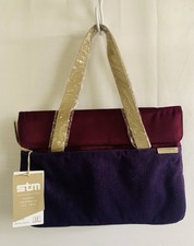 STM Sydney Australia Grace Deluxe Sleeve for 13”Laptop Dark Purple Tote Bag picture