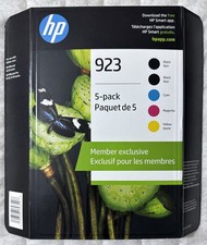 HP 923 Black Cyan Magenta Yellow Ink Set 6C3Y8BN Exp 2027+ Sealed Retail Box picture