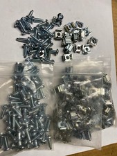 100 Rack Mount Cage Nuts,100 Screws 10-32 Threads, for IT Racks & Cabinets picture